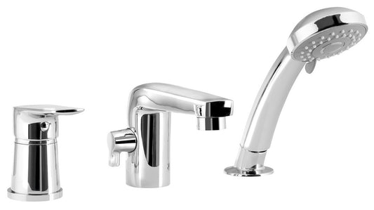 LOTTA Baterie montaj pe blat, 3 orificii, crom