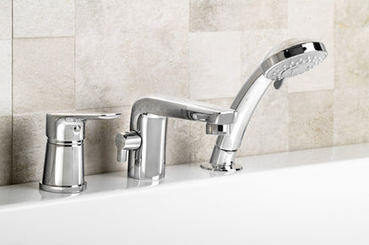 LOTTA Baterie montaj pe blat, 3 orificii, crom