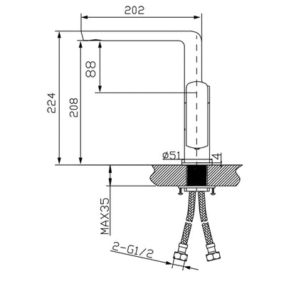 MIXONA Baterie bucătărie / lavoar, crom