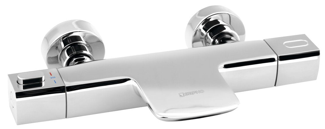 MIXONA Baterie cadă termostatică montaj pe perete, crom