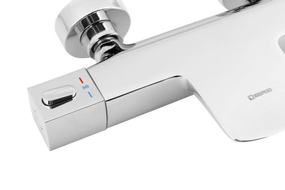 MIXONA Baterie cadă termostatică montaj pe perete, crom