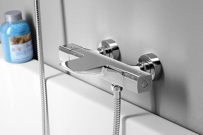 MIXONA Baterie cadă termostatică montaj pe perete, crom