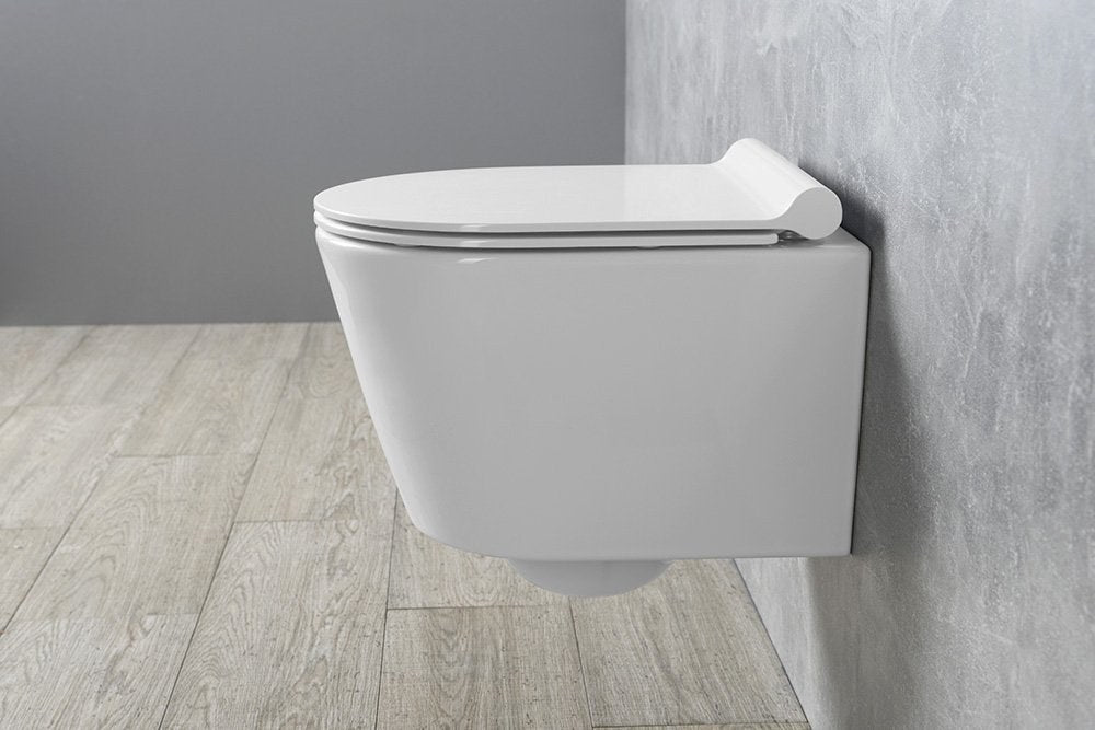 KUBE X capac WC SLIM cu închidere lentă, alb