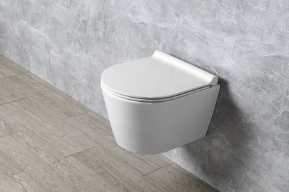 KUBE X capac WC SLIM cu închidere lentă, alb