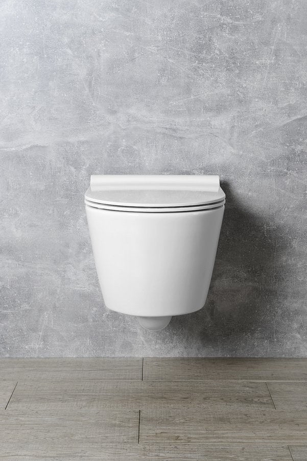 KUBE X capac WC SLIM cu închidere lentă, alb
