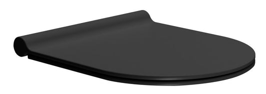KUBE X Capac WC, SLIM, Soft Close, negru mat
