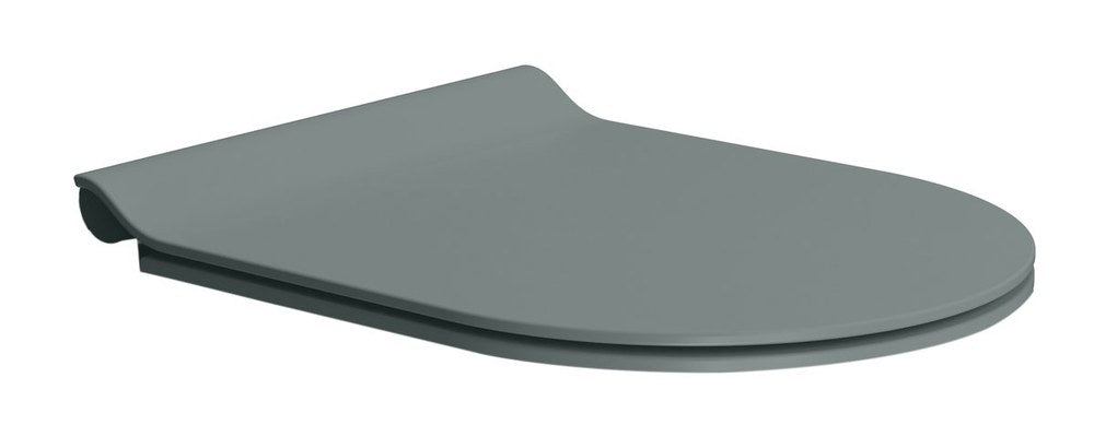 PURA capac WC SLIM cu închidere lentă, Quick Release, agave mat/crom