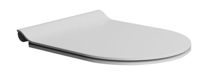 PURA capac WC SLIM cu închidere lentă, Quick Release, alb mat/crom