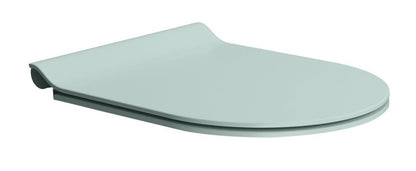 PURA capac WC SLIM cu închidere lentă, Quick Release, ghiaccio mat/crom
