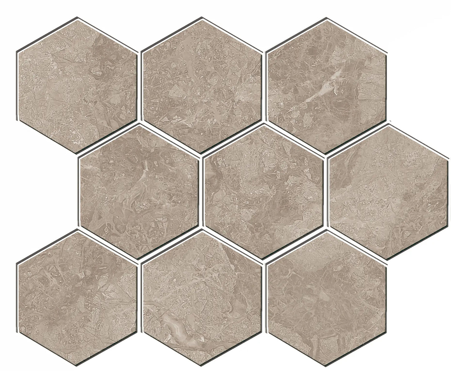 TITANIUM BROWN HEXA 35.5x29.2 MAT