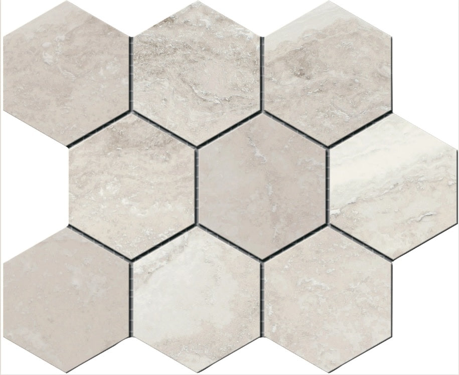 TRAVERTINO DI CARACALLA BIANCO HEXA 35.5x29.2 MAT
