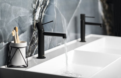 SOLARIS Baterie lavoar, negru mat