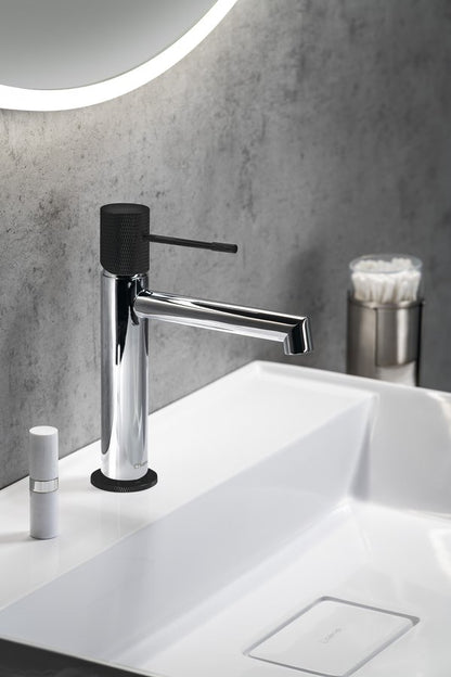 SOLARIS Baterie lavoar, crom/negru mat