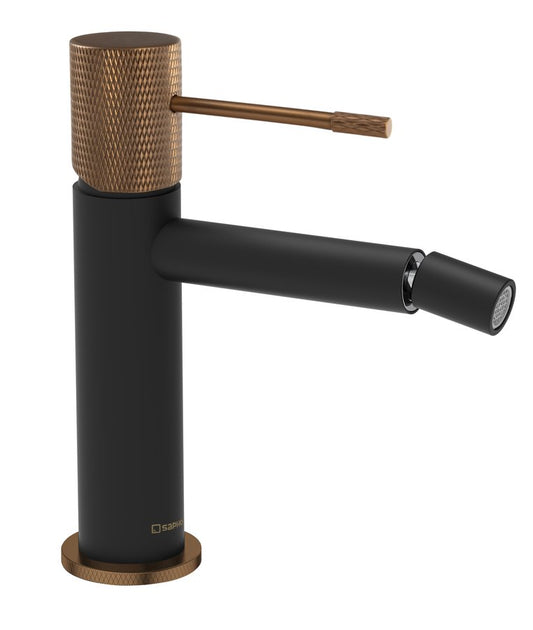 SOLARIS Baterie bideu, negru/cupru mat