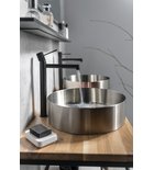 SOLARIS Baterie lavoar înaltă, negru mat