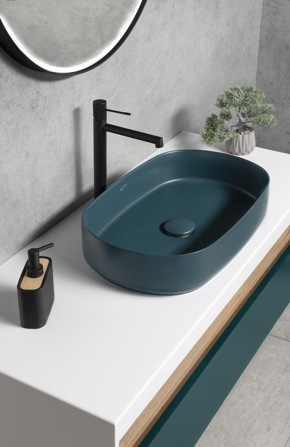 SOLARIS Baterie lavoar înaltă, negru mat