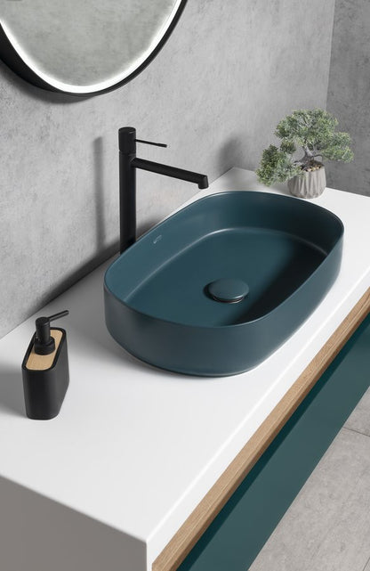 SOLARIS Baterie lavoar înaltă, negru mat