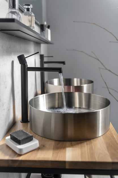 SOLARIS Baterie lavoar înaltă, negru mat