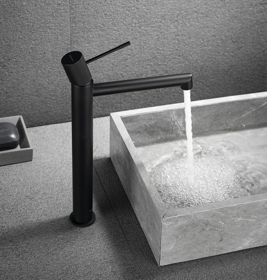 SOLARIS Baterie lavoar înaltă, negru mat