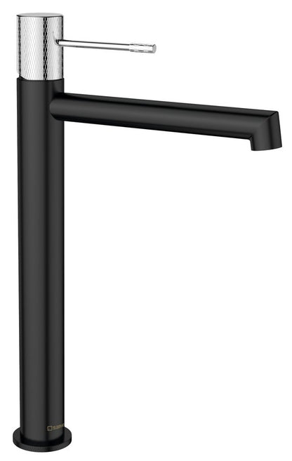 SOLARIS Baterie lavoar înaltă, negru mat/crom