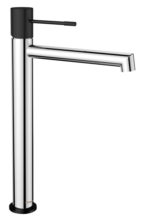 SOLARIS Baterie lavoar înaltă, crom/negru mat