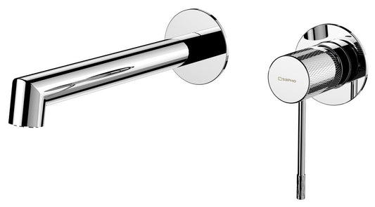 SOLARIS Baterie lavoar 2 orificii montaj pe perete, crom