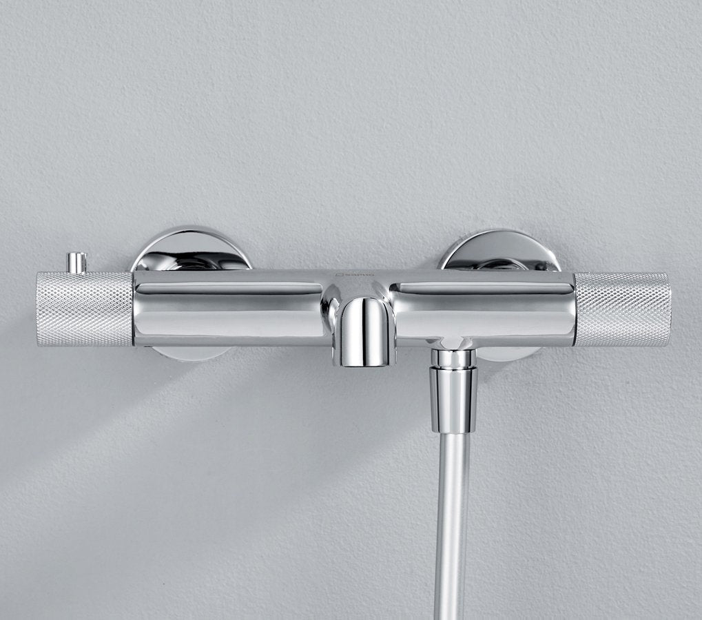 SOLARIS Baterie cadă montaj pe perete, crom