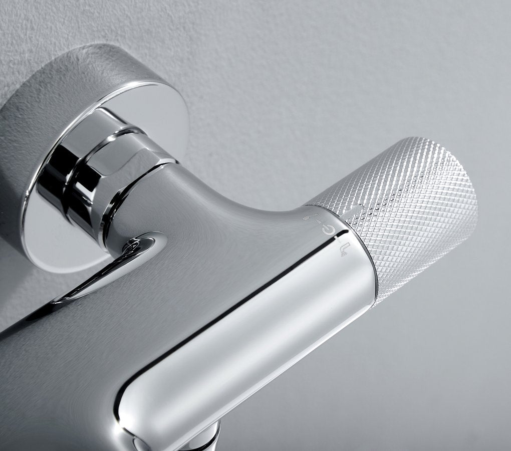 SOLARIS Baterie cadă montaj pe perete, crom