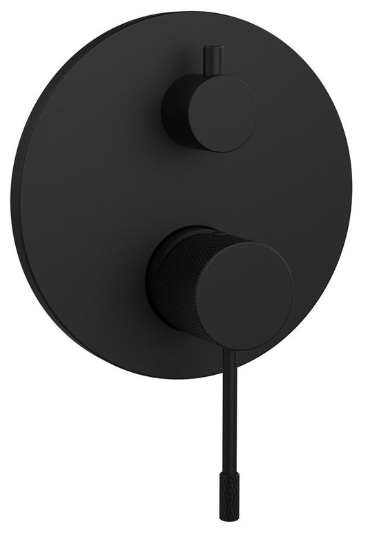 SOLARIS Baterie duș încastrată, 2 căi, negru mat