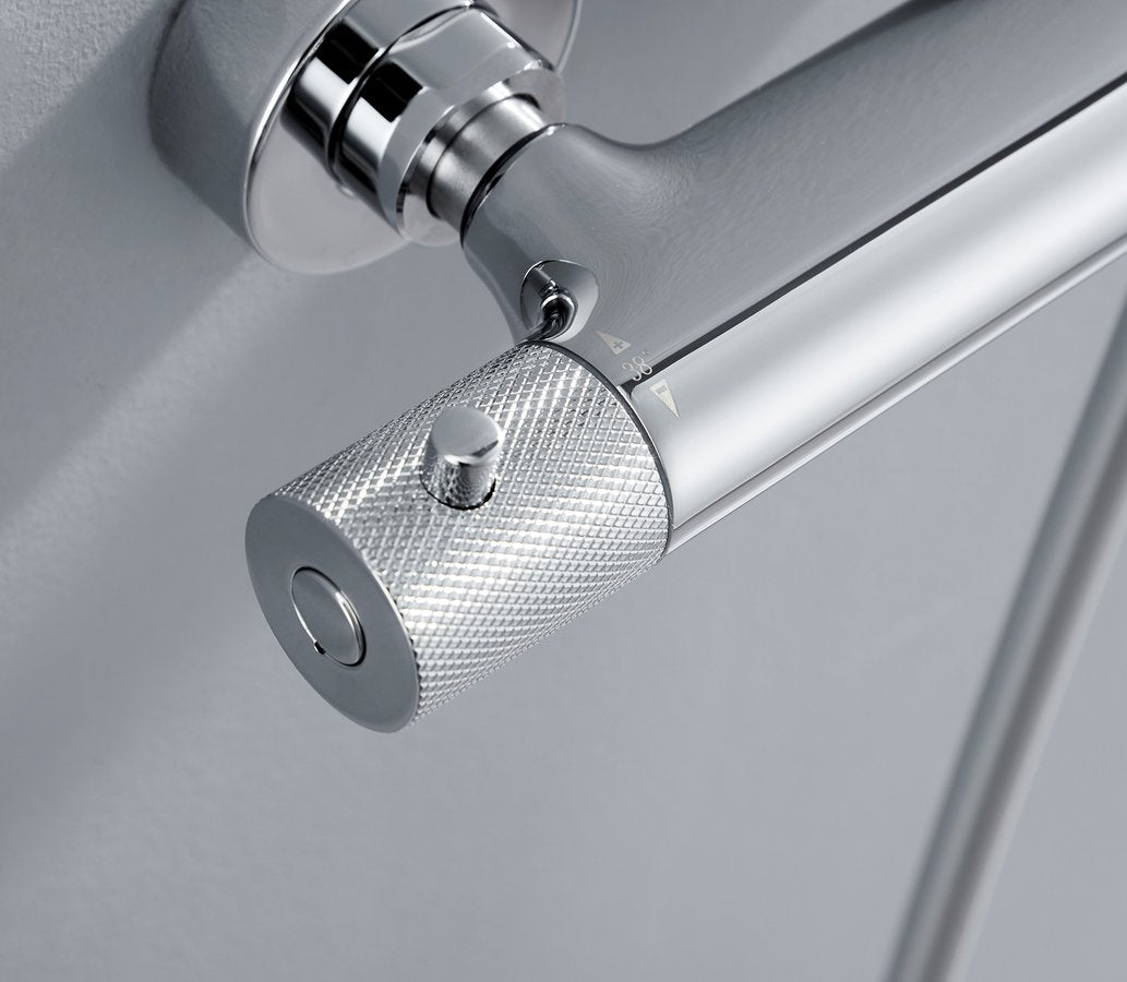 SOLARIS Set duș combinat cu baterie termostatică, crom