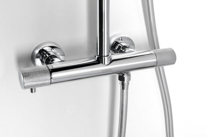 SOLARIS Set duș combinat cu baterie termostatică, crom
