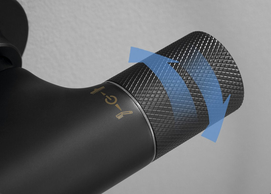 SOLARIS Set duș combinat cu baterie termostatică, negru mat