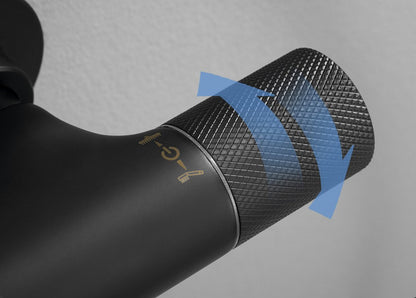 SOLARIS Set duș combinat cu baterie termostatică, negru mat