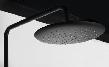 SOLARIS Set duș combinat cu baterie termostatică, negru/auriu mat