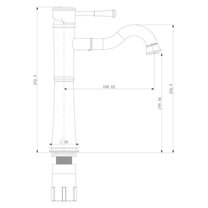 ATENA Baterie lavoar înaltă, crom
