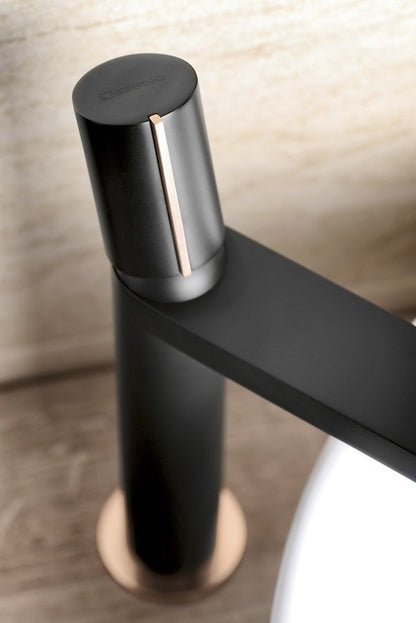 KAISA Baterie lavoar înaltă 235 mm, negru/cupru mat