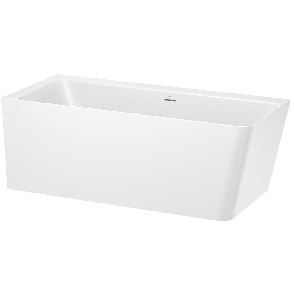 Ona Cada freestanding dreptunghiulara  compozit 160x70 cm alb, montaj stanga