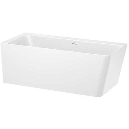 Ona Cada freestanding dreptunghiulara  compozit 160x70 cm alb, montaj stanga