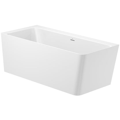 Ona Cada freestanding dreptunghiulara  compozit 160x70 cm alb, montaj stanga