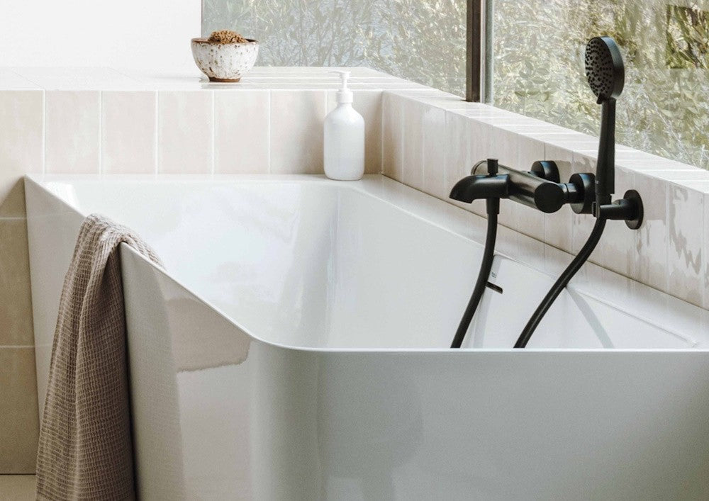 Ona Cada freestanding dreptunghiulara  compozit 160x70 cm alb, montaj stanga