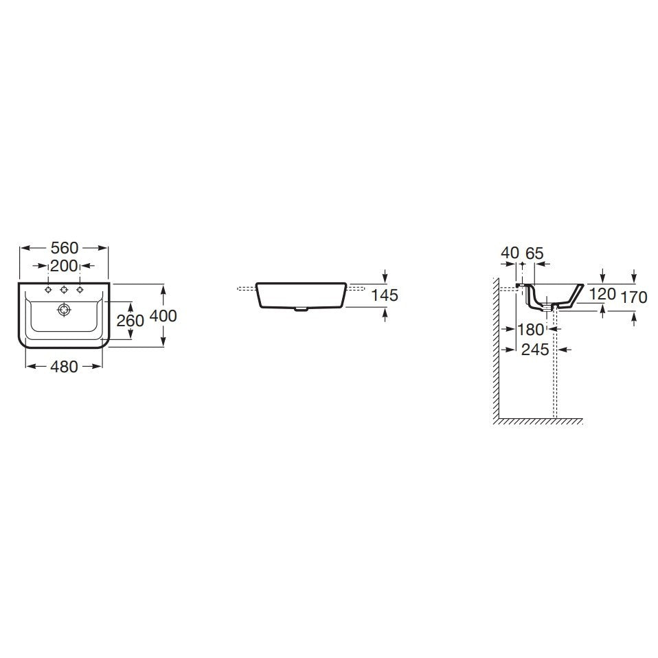 Lavoar baie incastrat The Gap 56x40 cm