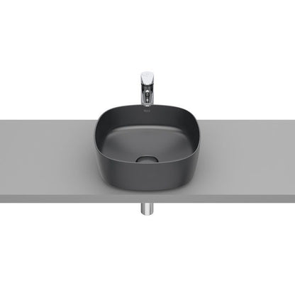 INSPIRA Lavoar baie pe blat, antracit, patrat  Soft 37x37 cm