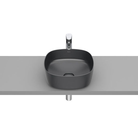 INSPIRA Lavoar baie pe blat, antracit, patrat  Soft 37x37 cm