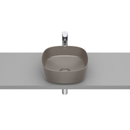 INSPIRA Lavoar baie pe blat, maro, patrat  Soft 37x37 cm