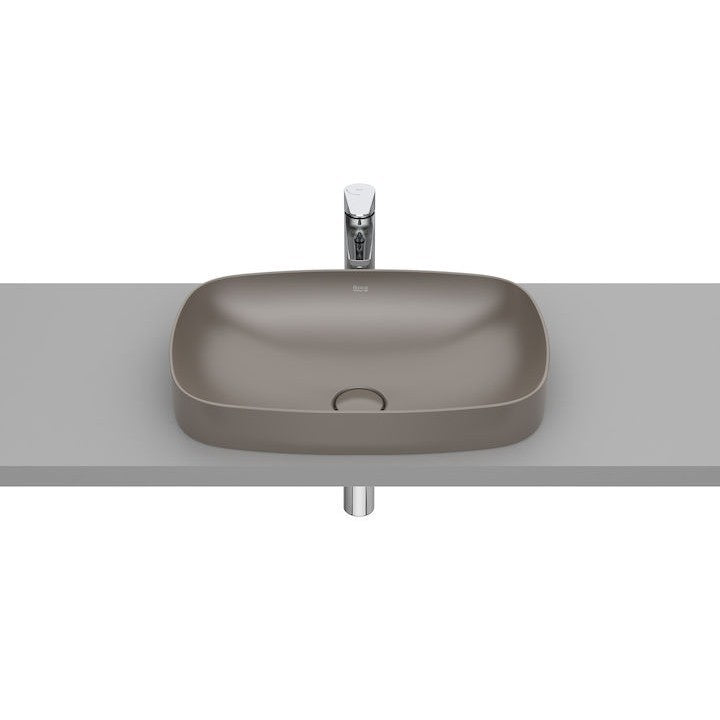 INSPIRA Lavoar baie incastrat, maro  Soft 55x37 cm