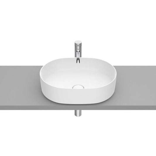 INSPIRA Lavoar baie pe blat, alb mat, oval  Round 50x37 cm