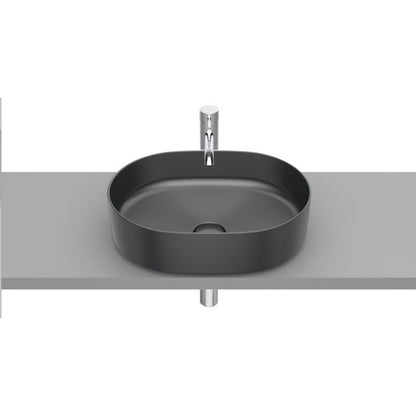 INSPIRA Lavoar baie pe blat, antracit, oval  Round 50x37 cm