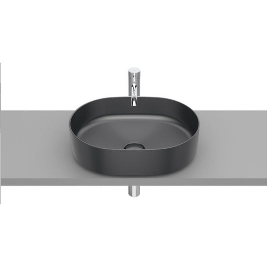 INSPIRA Lavoar baie pe blat, antracit, oval  Round 50x37 cm