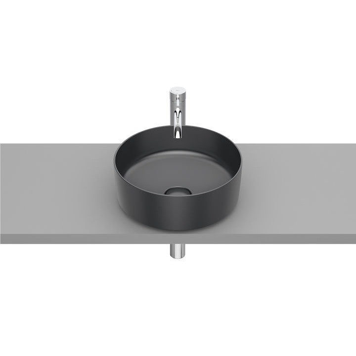 INSPIRA Lavoar baie pe blat, antracit, rotund  Round 37x37 cm