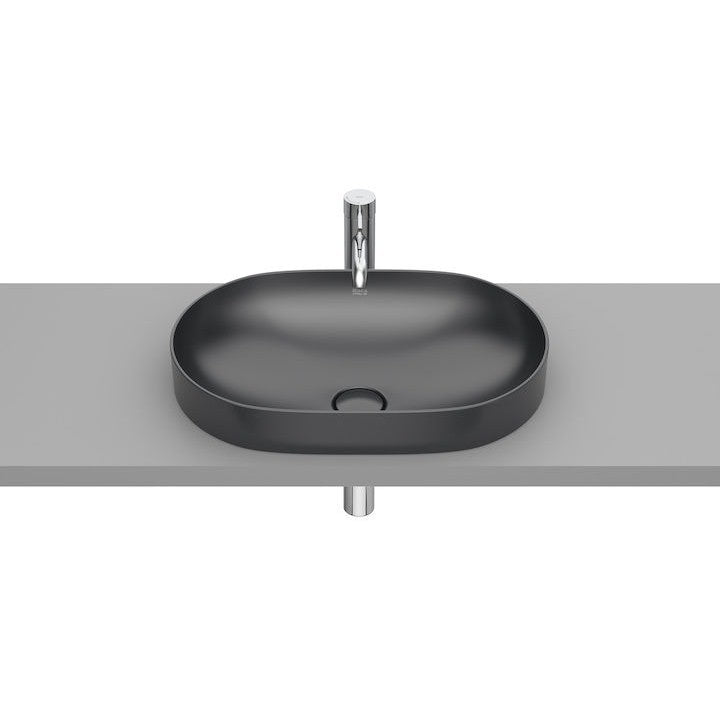 INSPIRA Lavoar baie incastrat, antracit, oval  Round 55x37 cm